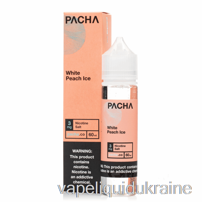 Vape Liquid Ukraine White Peach Ice - Pacha - 60mL 0mg
